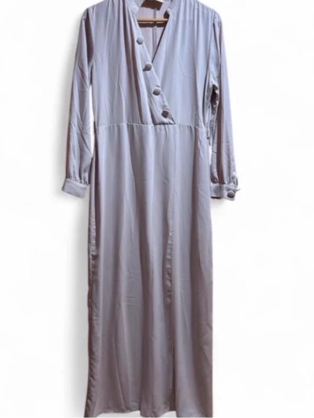 Elegant Cream Color Long Sleeve Dress size: L